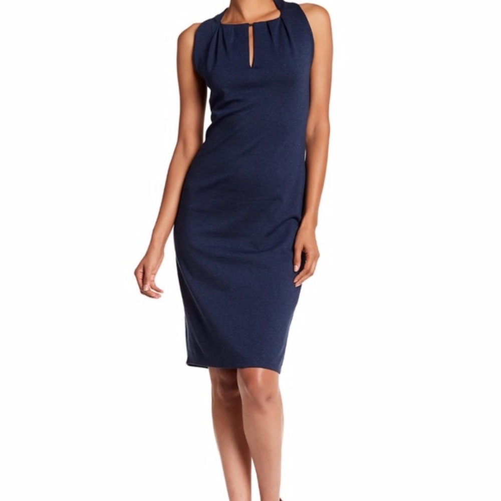 Max Studio Knit Sleeveless Keyhole Dress